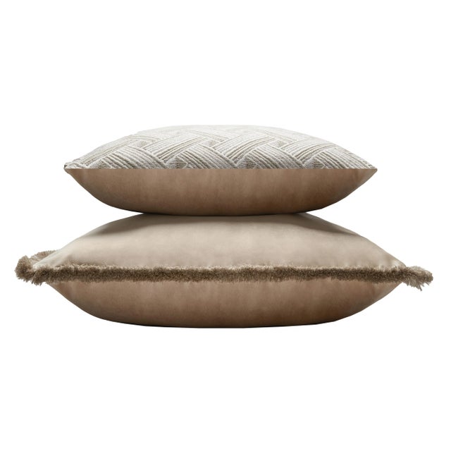 Contemporary Rock Collection Cushion in Beige from Lo Decor For Sale - Image 3 of 4