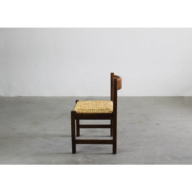 Wood Dining Room Set with Table Bench and Chairs by Giovanni Michelucci for Poltronova, 1960s, Set of 6 For Sale - Image 7 of 16