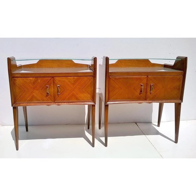 Vintage Teak Nightstands by Paolo Buffa, 1940s, Set of 2 For Sale - Image 10 of 10