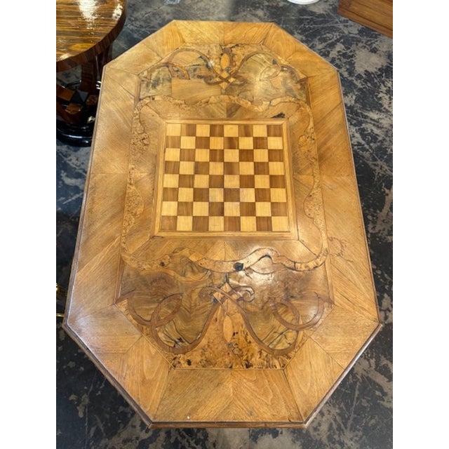 19th Century German Inlaid Walnut Table For Sale - Image 4 of 5