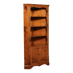 Plymwood Early American Style Pine Corner Cupboard
