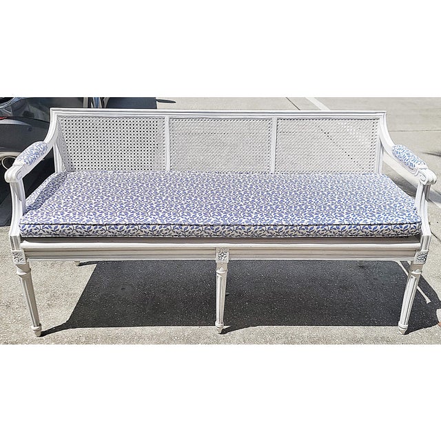 So classic that this Louis XVI style painted and caned French Bench fits in with today's modern contemporary style as well...