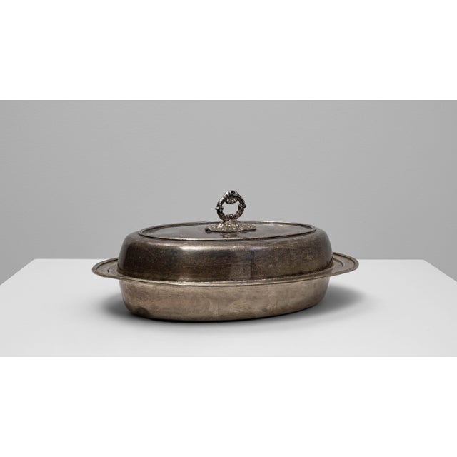 1900s French Silver-Plated Roasting Pan For Sale - Image 11 of 18