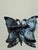 Mid Century Gunmetal Butterfly Brooch With Iridescent Wing Panels For Sale - Image 4 of 8