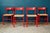 Vintage Italian Chairs in Red Lacquered Wood and Woven Straw, 1960s, Set of 4 For Sale - Image 14 of 18