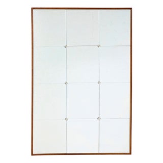 Mid-Century Modern Scandinavian Segmented Wall Mirror in Oak Frame, 1960 For Sale