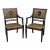 Antique English Regency Hand-Painted Cane-Back Medallion Armchairs - Pair For Sale
