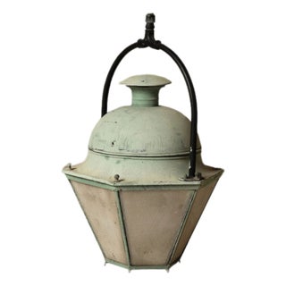 19th Century French Copper Lantern With Handle For Sale