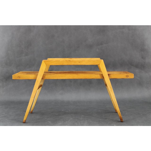 Beech Flower Pot Stand, Czechoslovakia, 1970s For Sale - Image 4 of 12