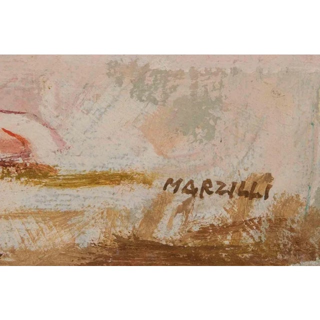 Franco Marzilli, Ballerina in Rome, Oil Painting, 1970s For Sale - Image 4 of 6