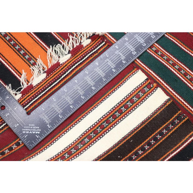 Late 20th Century Vintage Persian Shiraz Striped Kilim Rug - 02'02 X 03'03 For Sale - Image 5 of 9