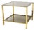 Late Mid-Century Regency Brass Side Table in Smoked Glass, Italy, 1970 For Sale