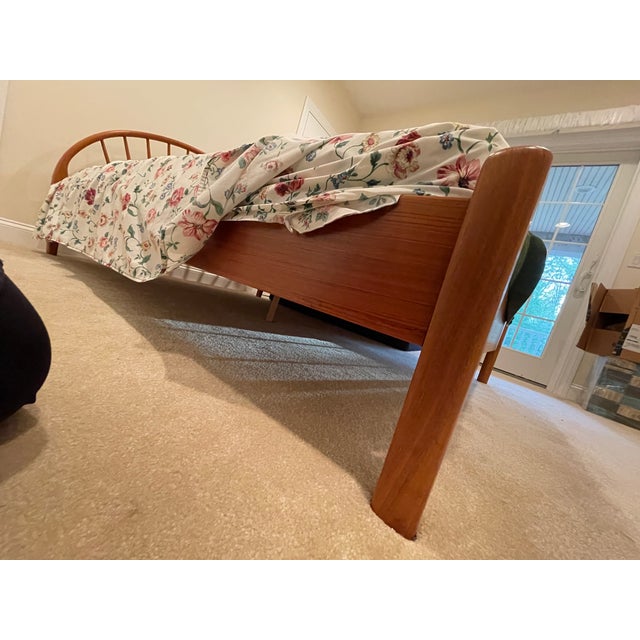 1980s 1980s Solid Teak Queen Size Bed Frame For Sale - Image 5 of 11