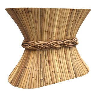 Rattan Console Table by McGuire For Sale