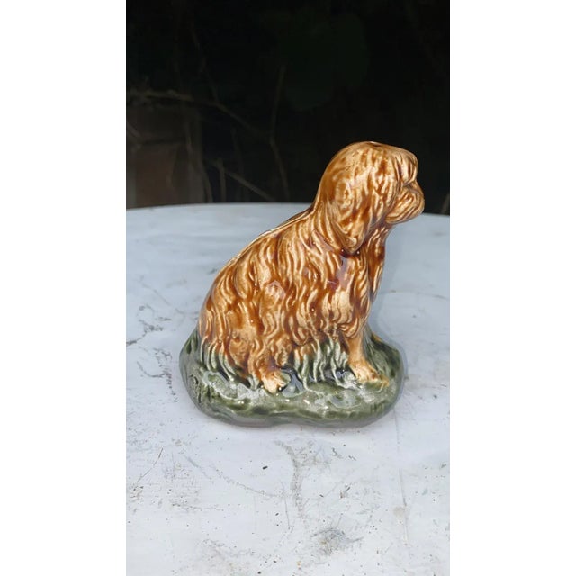 French Country French Majolica Money or Coin Bank Dog Circa 1900 For Sale - Image 3 of 6
