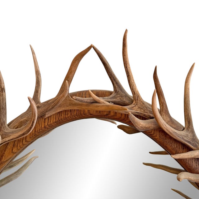 Whitetail Deer Antler Framed Mirror For Sale - Image 11 of 11