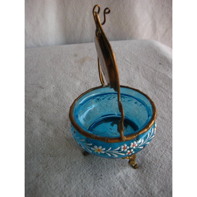 French French Napoleon III Enabled Glass Pocket Watch Holder 19 Century For Sale - Image 3 of 10