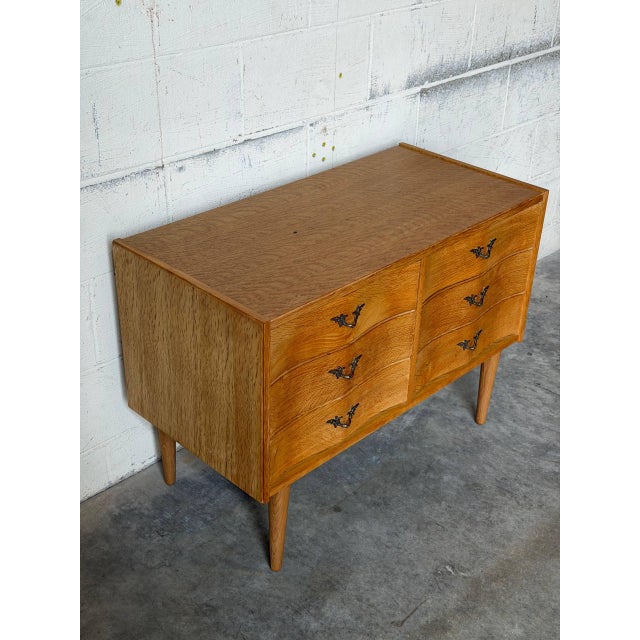 Oak Dresser With 6 Drawers Danish Mid-Century Modern 1960s For Sale - Image 4 of 9