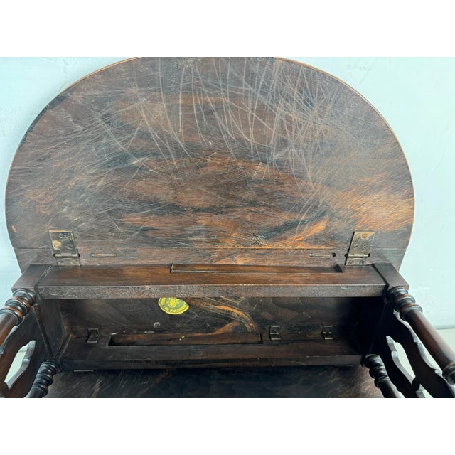 Brown Early 19th Century 2 Tier Drop Leaf Tea Table. For Sale - Image 8 of 11