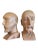Spanish Antique Pair of Hand-Carved Distinguished Gentlemen Bust Sculptures For Sale - Image 3 of 6