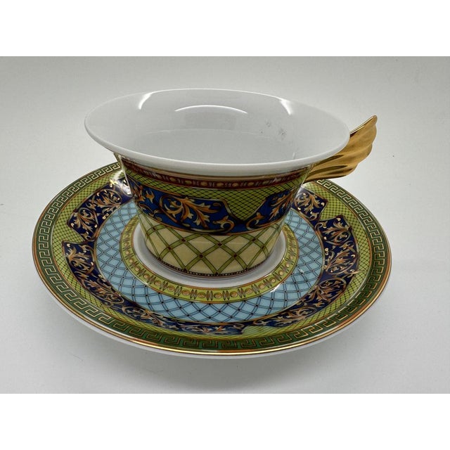 1990s Russsian Dream Tea Cup and Saucer by Versace for Rosenthal, 2017, Set of 2 For Sale - Image 5 of 5
