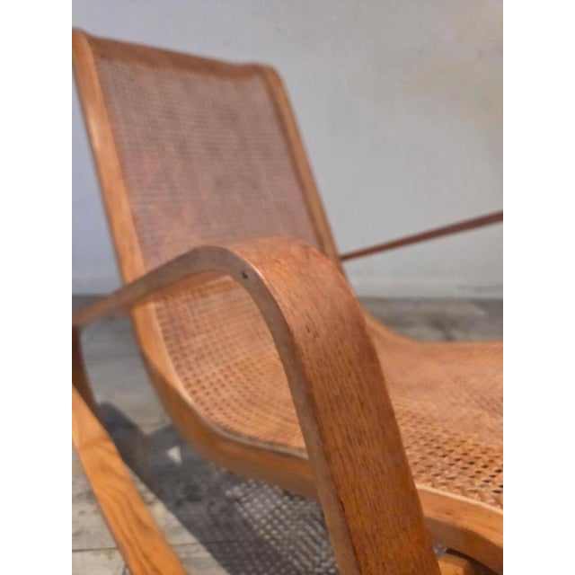 Wood Vintage Dondolo Rocking Chair by Luigi Crassevig, Italy, 1970s For Sale - Image 7 of 10
