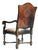 Animal Skin Antique Gentlemans Occasional European Leather Chair For Sale - Image 7 of 9