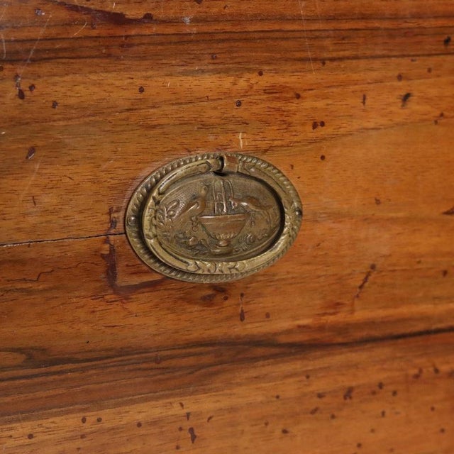 Wood Antique Italian Directoire Walnut Desk, 1800s For Sale - Image 7 of 10