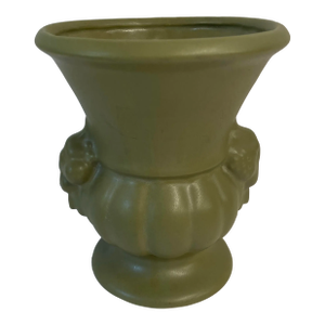 Vintage McCoy Floraline Green Neoclassical Design Vase