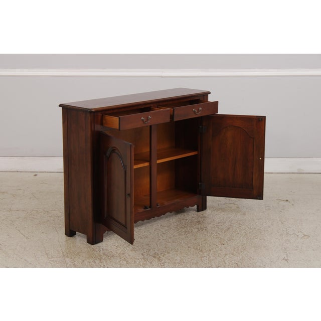 Country French 2 Drawer 2 Door Cherry Server For Sale - Image 4 of 15