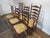 Traditional Pennsylvania House Solid Cherry Set of Six Ladder Back Rush Seat Chairs. For Sale - Image 3 of 10