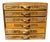 Textile Store Sewing Thread Box with 6 Smaller Drawers and Silk Thread Holder, 1920s For Sale