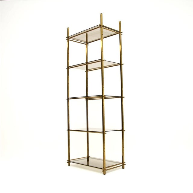 Mid-Century Modern Vintage French Brass Display Cabinet, 1970s For Sale - Image 3 of 11