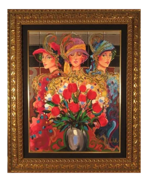 Otto De Souza Aguiar, Splendor, Three Women With Flowers, 2004