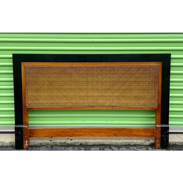 Mid Century Charak Modern Cane Headboard Chairish