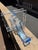 2020s Made Goods Postmodern Sculptural Lucite Acrylic Bookends Blue Ribbon Memphis Modern Pair For Sale - Image 5 of 7