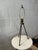 Mid-Century Modern Tripod Table Lamp With Laced Parchment Shade For Sale - Image 9 of 9
