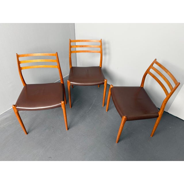 1960s Model 78 Chairs in Teak by Niels Otto Möller for J.L. Möllers Möbelfabrik, Denmark, 1960s, Set of 3 For Sale - Image 5 of 13