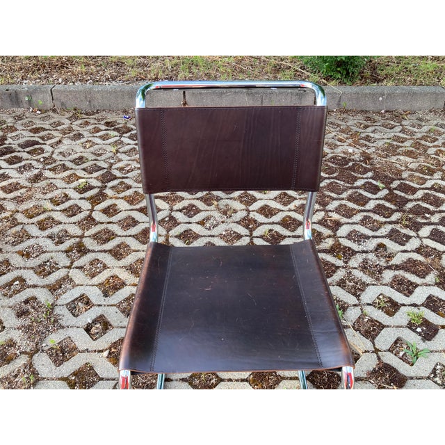 Vintage Cognac Brown S33 Chairs by Mart Stam for Thonet, 2010, Set of 4 For Sale - Image 9 of 18