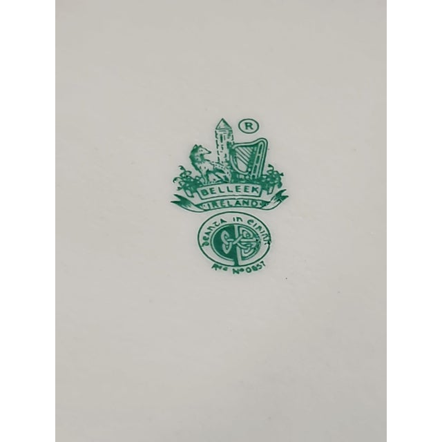 Belleek Pottery Ltd. 1965-1980 Belleek 6th Mark Ivory Luster Leaf Trinket Dish For Sale - Image 4 of 4