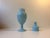 This light blue urn or lidded vase was designed by Cenedese Vetri of Murano, Italy. It was designed and manufactured...