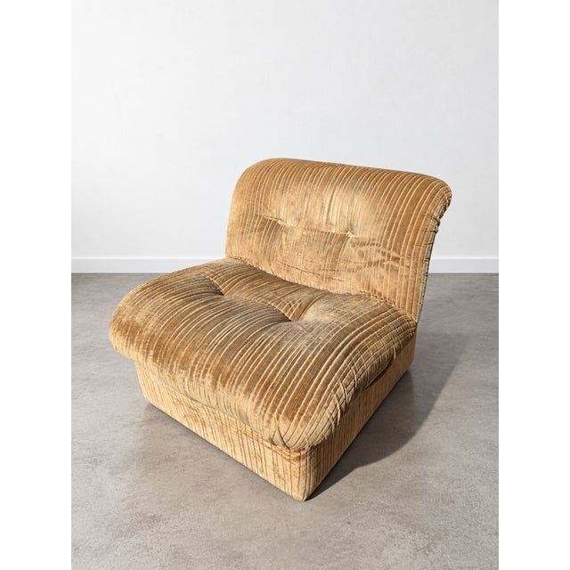 Corduroy Lounge Chair by Mario Bellini for B&B Italia / C&B Italia, 1970s For Sale - Image 7 of 11