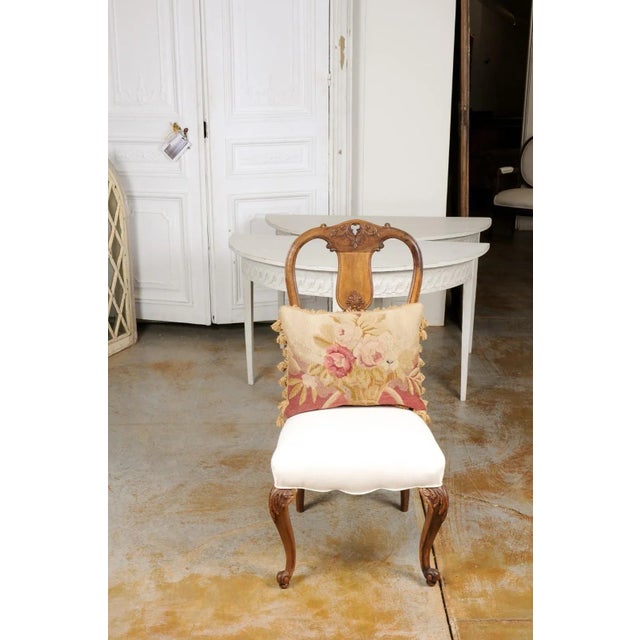 Mid 19th Century 19th Century French Aubusson Tapestry Pillow For Sale - Image 5 of 13