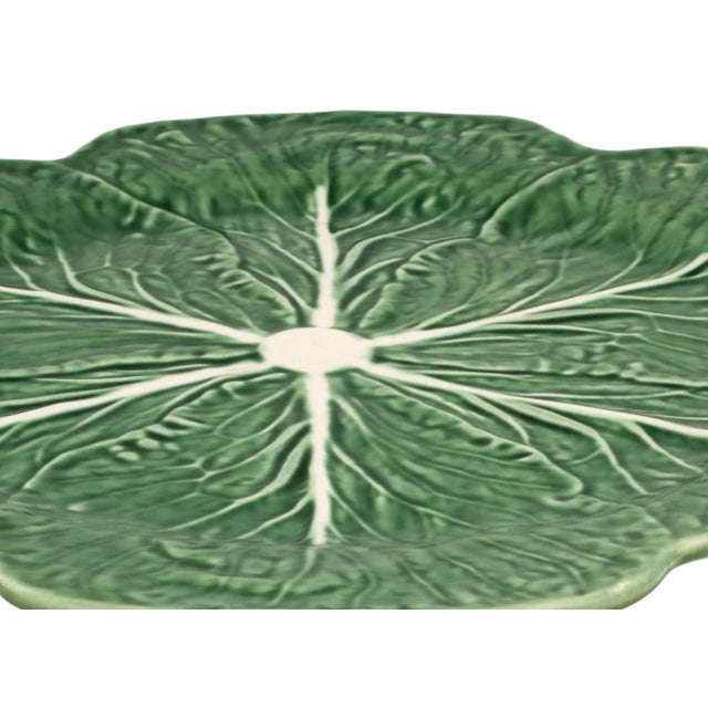 Bordallo Pinheiro Cabbage Cake Stand 12", Green Chairish