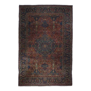 Antique Mohtasham Kashan Rug 4'2'' X 6'7''
