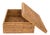 Artifacts Rattan Storage Box with Lid - Flat Legal File Organizer in Honey Brown For Sale