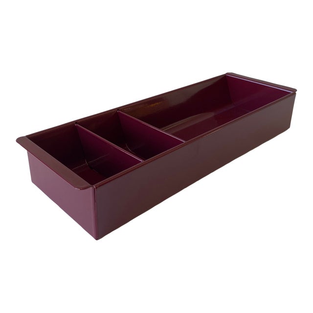 Tanker Desk Drawer Insert Repurposed as Desktop Organizer, Refinished in Wine Chairish