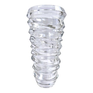 Nachtmann Slice Crystal Vase by Viktoriya Braginsky, Germany, 2000s For Sale