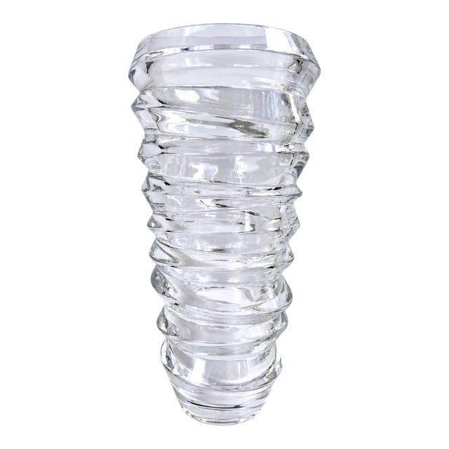 Nachtmann Slice Crystal Vase by Viktoriya Braginsky, Germany, 2000s For Sale