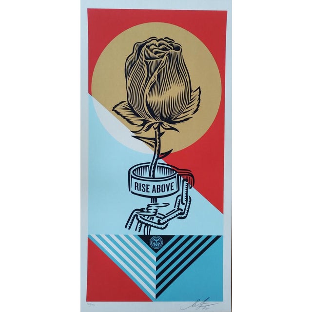Shepard Fairey (Obey), Rise Above Rose, 2022, Screenprint For Sale - Image 7 of 7